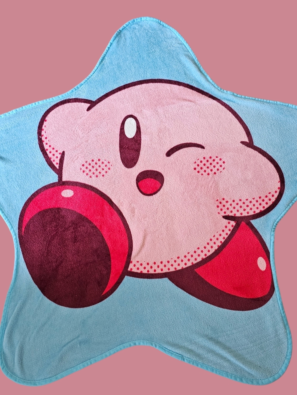 Nintendo Kirby Star Shaped Figural Baby Lap Small Blanket Decoration Decor